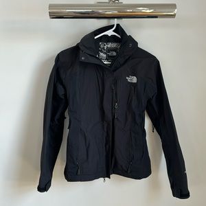 Women’s black NorthFace ski shell jacket